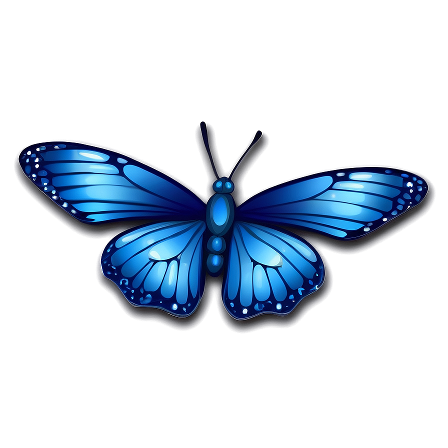 Cartoon Blue Butterflies Png Pfl