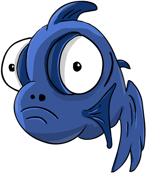 Fish, Fish-telescope, Cartoon, Small Fish, Big Eyes - Cartoon Fish With Big Eyes, HD Png Download PNG with transparent background