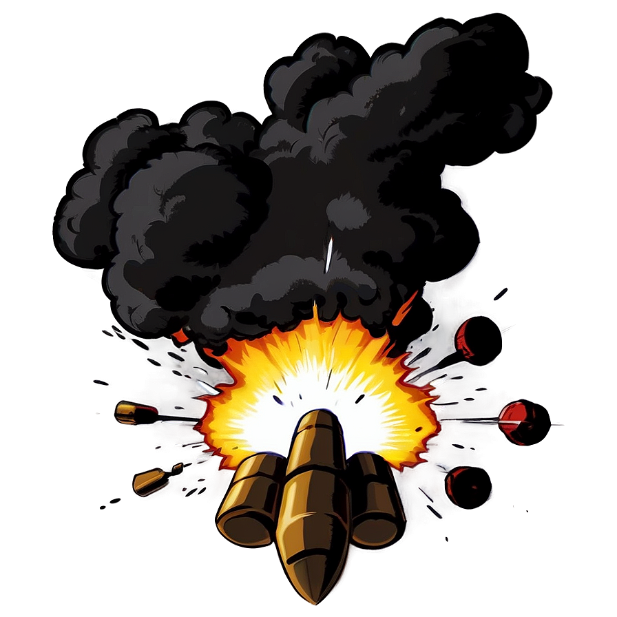 Cartoon Bomb Explosion PNG 06212024 PNG image with a transparent background, free high-resolution download