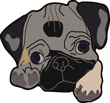 Cartoon Boxer Dog Portrait PNG with transparent background