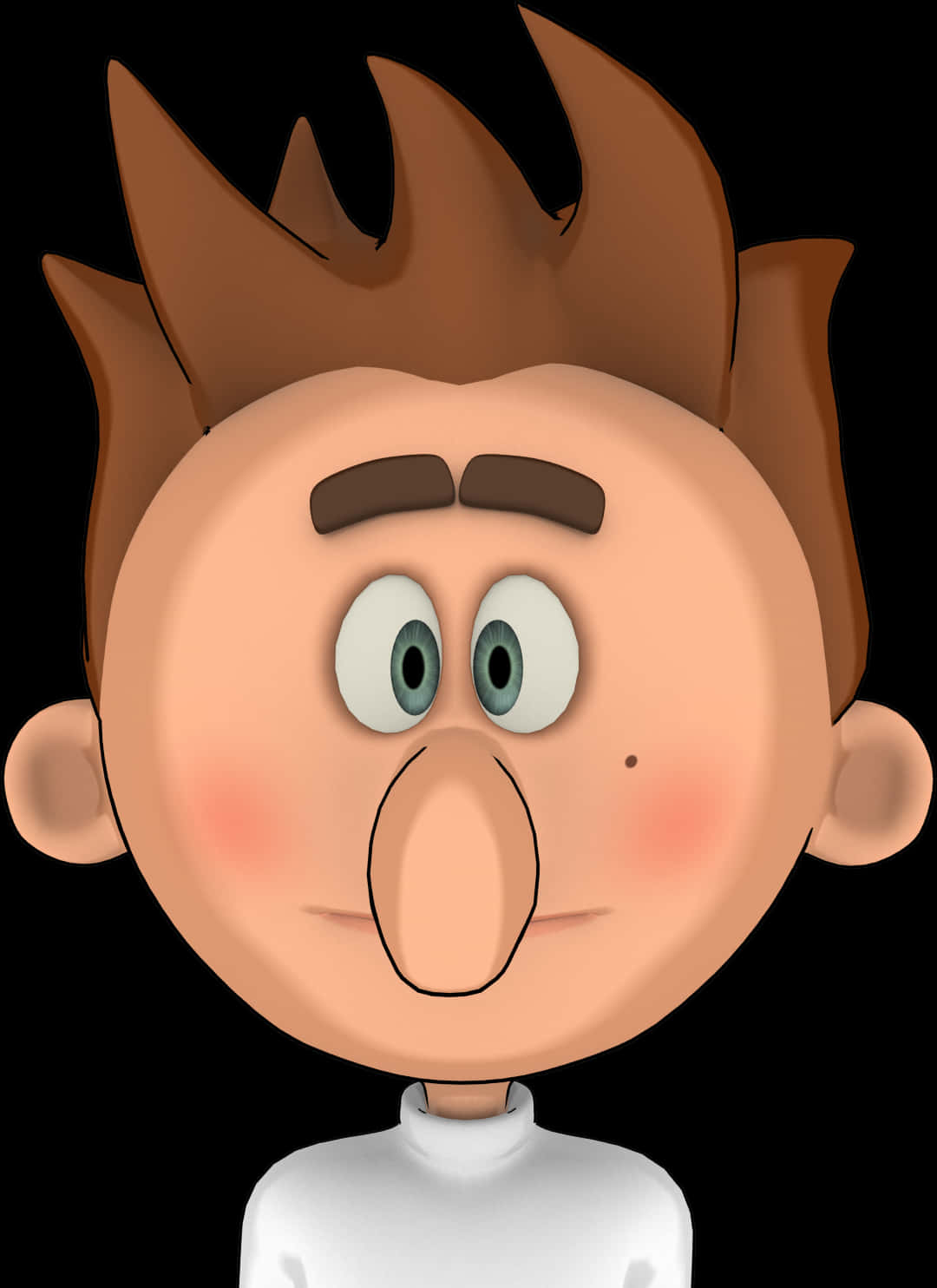 Cartoon Boy Surprised Expression