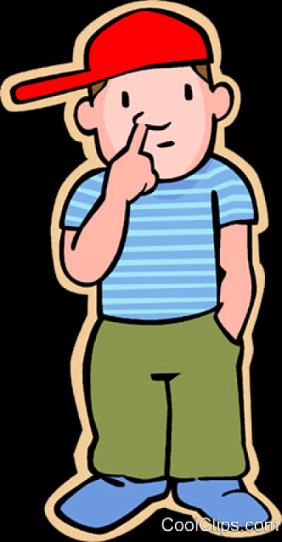 Little Boy Picking His Nose Royalty Free Vector Clip - Clip Art Picking Nose, HD Png Download PNG with transparent background
