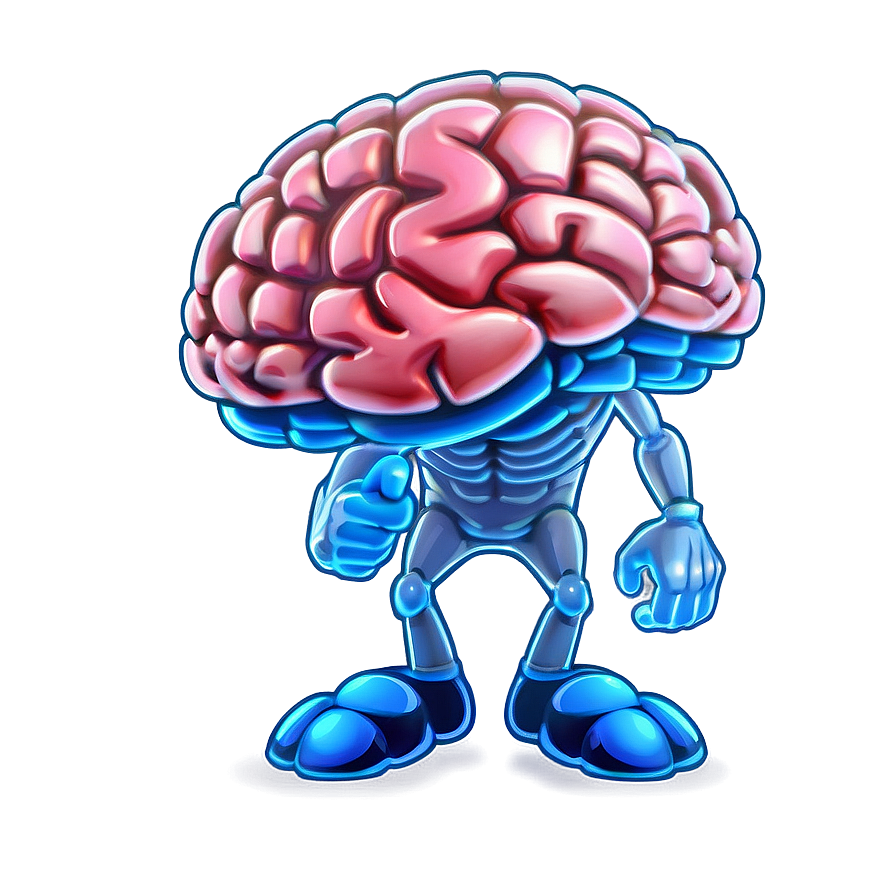 Cartoon Brain Character Png Sob67