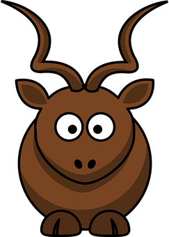 Cartoon Brown Bull Vector PNG with transparent background