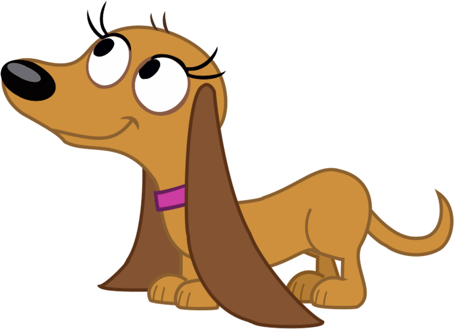 Cartoon Brown Dog Sitting