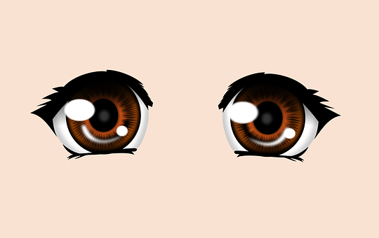 Cartoon Brown Eyes Illustration