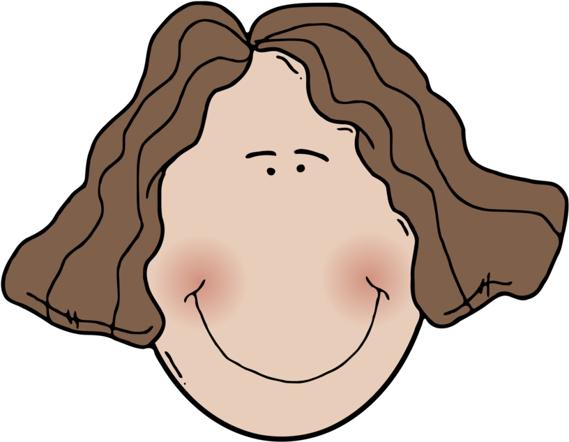 Brown Hair Clipart Mom Face - Brown Hair Mom Clipart, HD Png Download PNG image with a transparent background, free high-resolution download