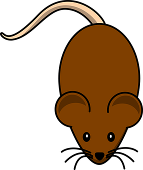 Cartoon Brown Rat Graphic PNG with transparent background