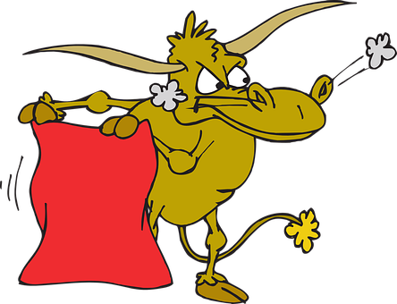 Cartoon Bull With Matador Cape PNG with transparent background