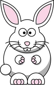 Cartoon Bunny Illustration PNG with transparent background