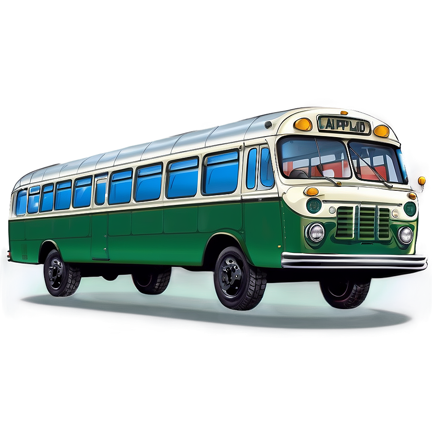 Cartoon Bus In Winter Scene Png 06272024