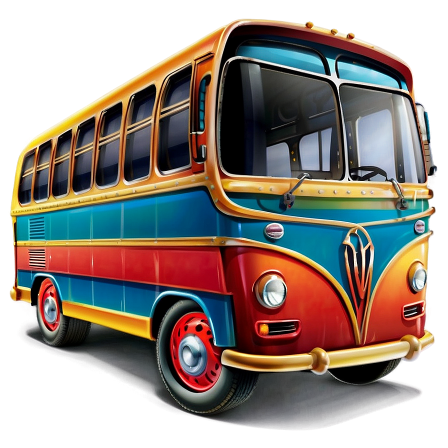 Cartoon Bus With Luggage Png Kii59