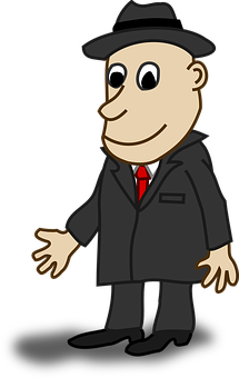 Cartoon Businessmanin Suit