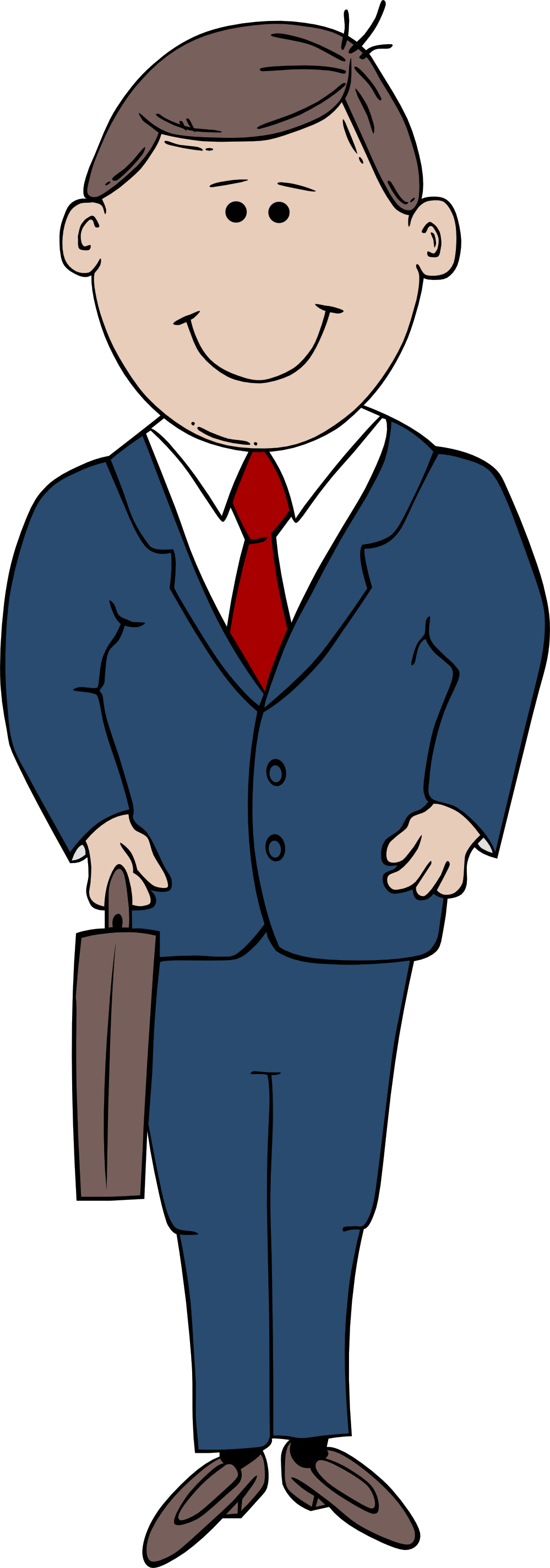 Cartoon Businessmanwith Briefcase