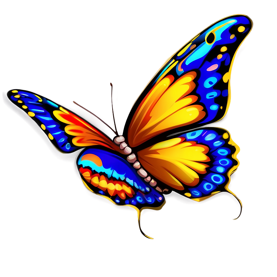 Cartoon Butterfly Clipart Png 04292024