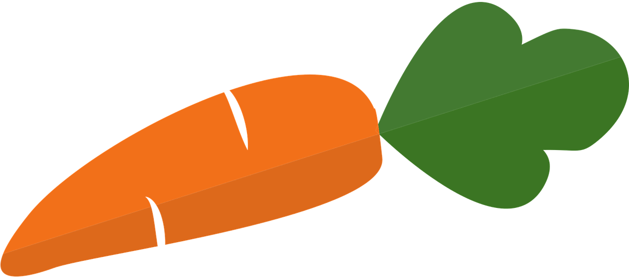 Cartoon Carrot Graphic PNG with transparent background
