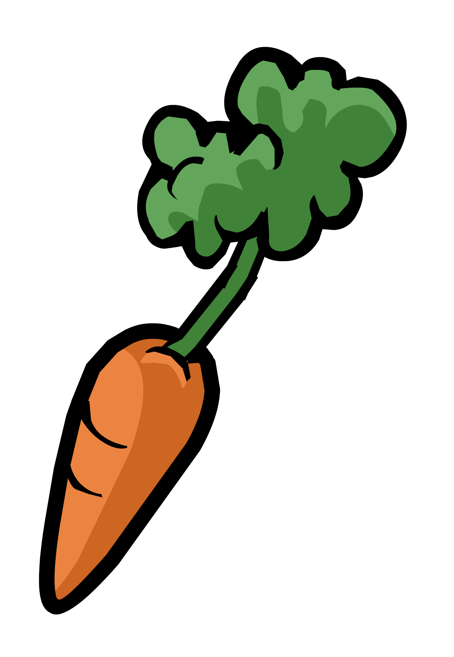 Cartoon Carrot Illustration PNG with transparent background