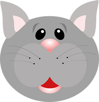 Cartoon Cat Face Graphic