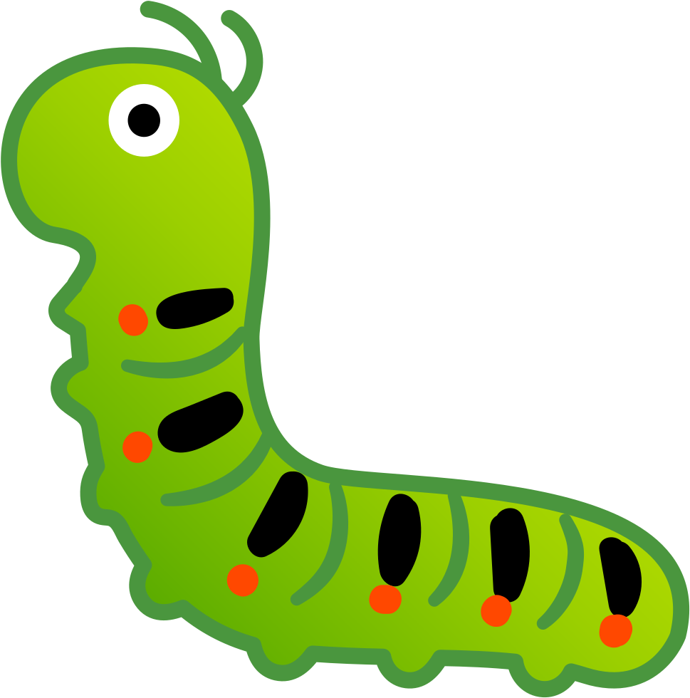 Cartoon Caterpillar Green