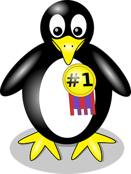 Cartoon Champion Penguin