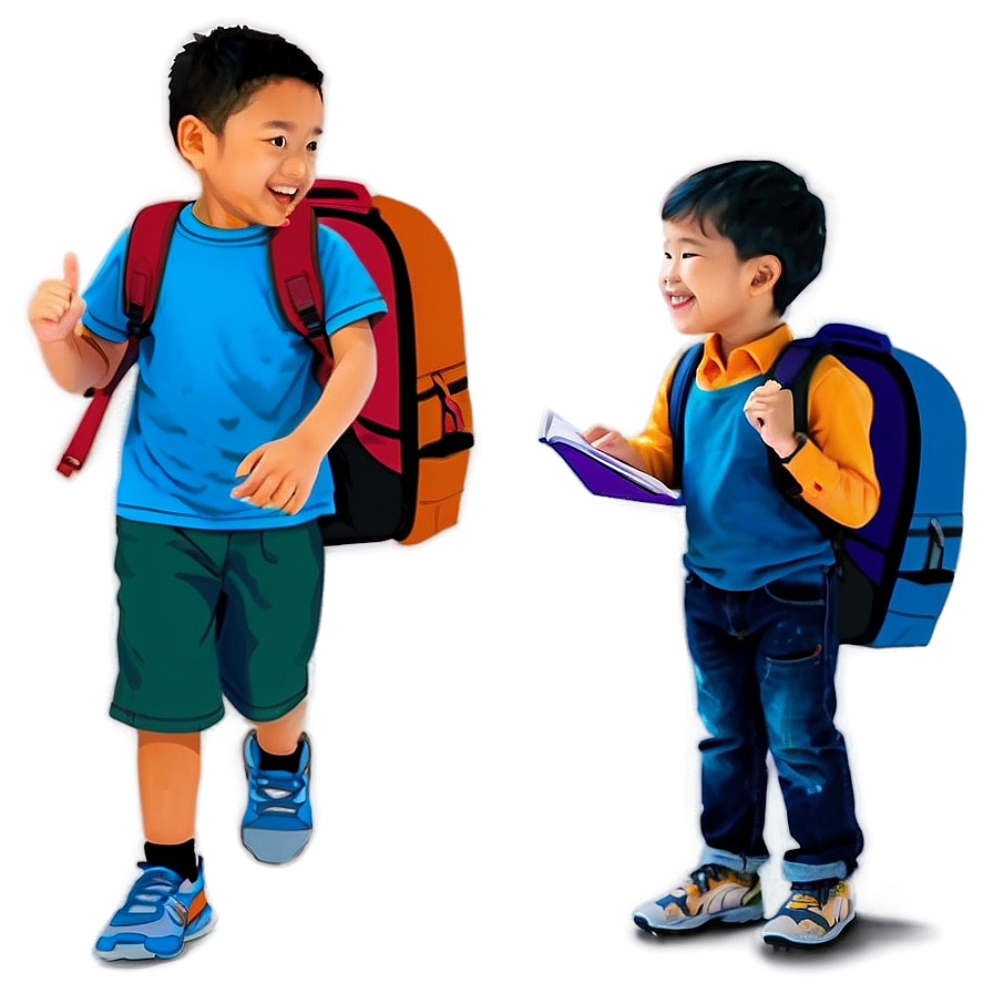 Cartoon Character Book Bag Kids Png 06282024