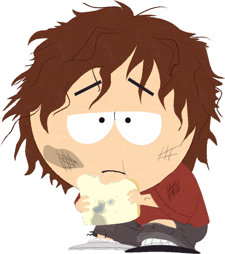 Cartoon Character Eating Sandwich