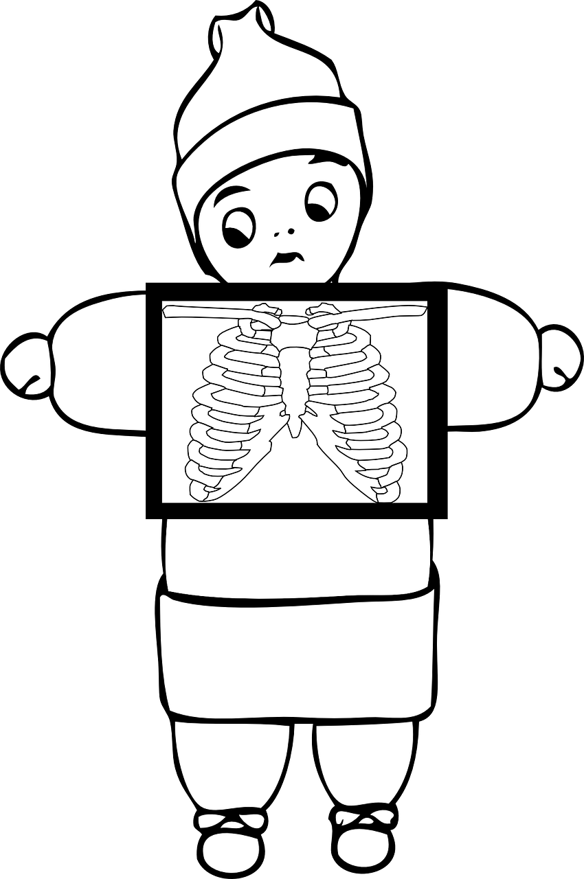 Cartoon Character Holding Xray