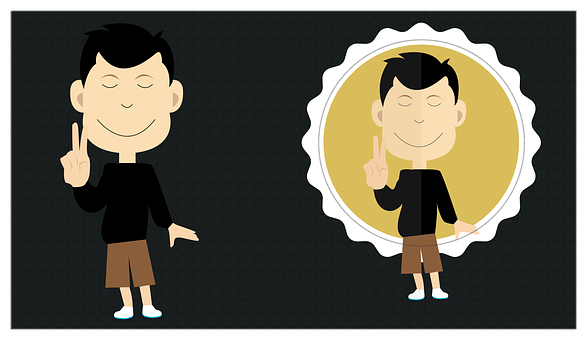Cartoon Character Pointing Up PNG with transparent background