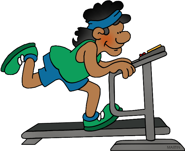 Cartoon Character Runningon Treadmill