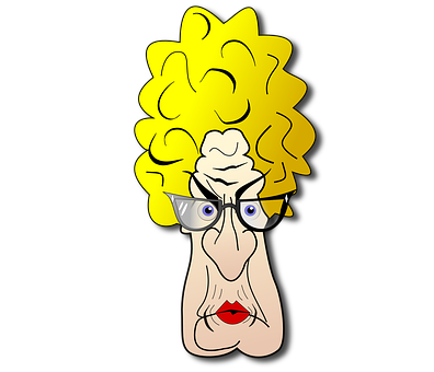 Cartoon Character Yellow Hair Glasses PNG with transparent background