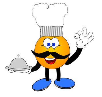 Cartoon Chef Character PNG with transparent background