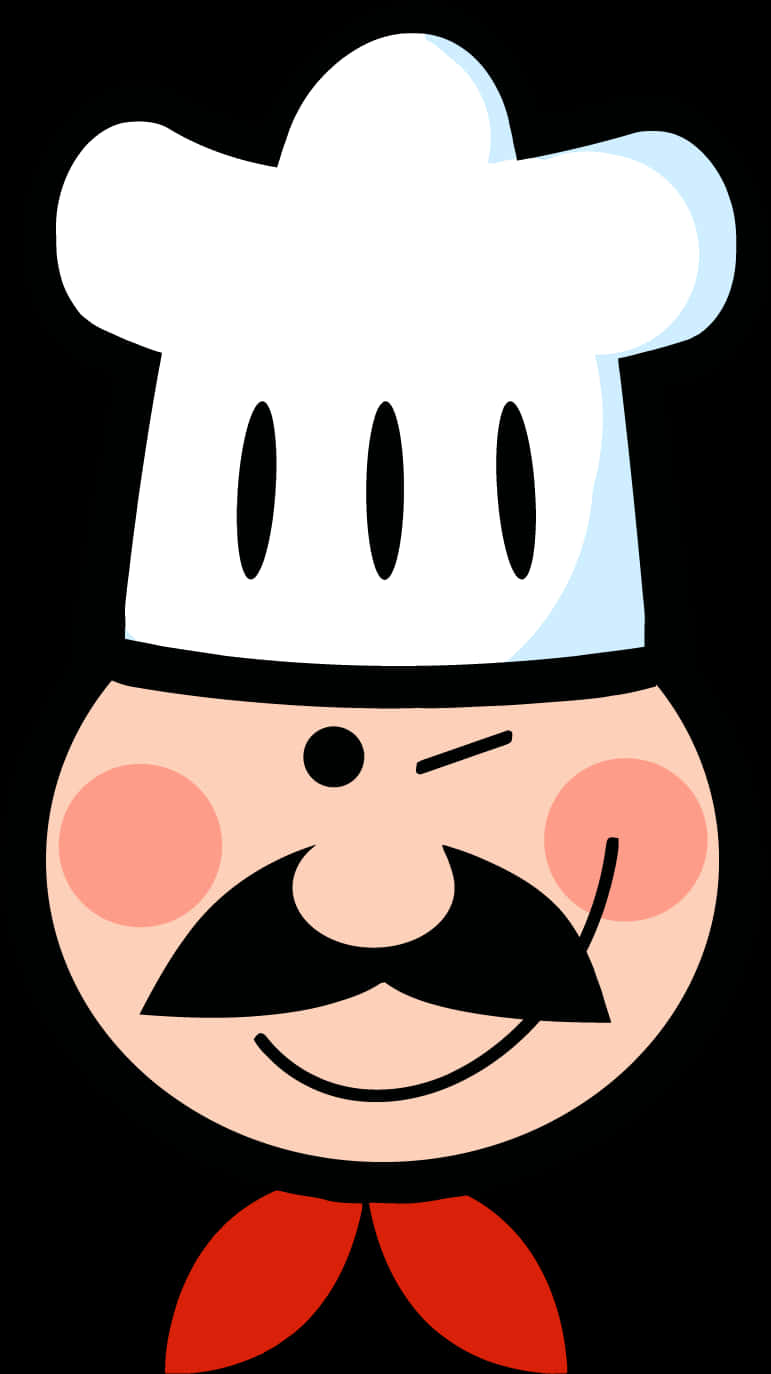 Cartoon Chef Characterwith Hat PNG image with a transparent background, free high-resolution download
