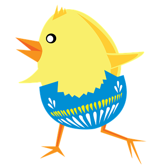 Cartoon Chick Hatching From Egg PNG image with a transparent background, free high-resolution download