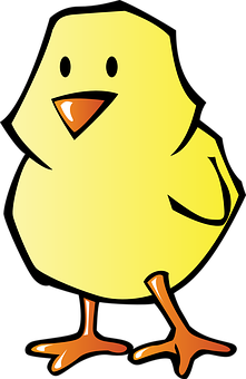 Cartoon Chick Illustration PNG with transparent background