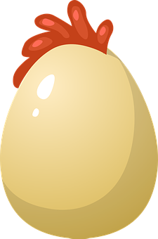 Cartoon Chicken Egg Illustration PNG with transparent background