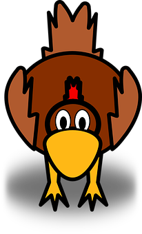 Cartoon Chicken Graphic PNG with transparent background