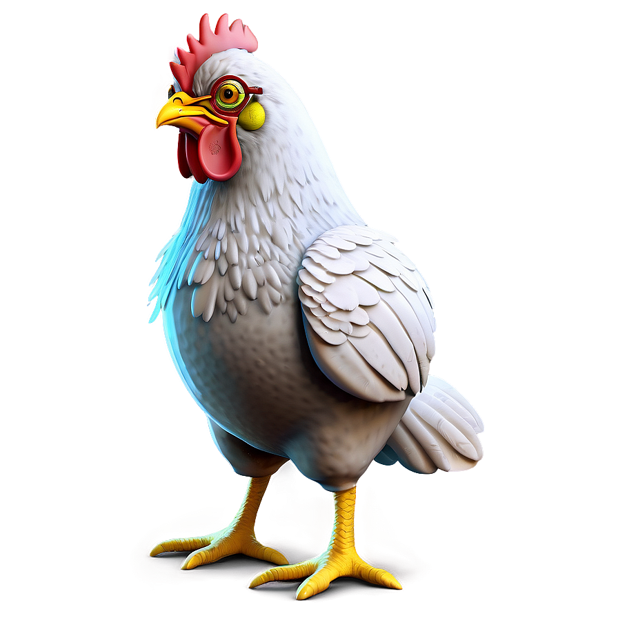 Cartoon Chicken With Glasses Png 20