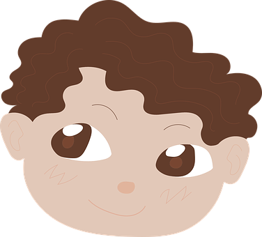 Cartoon Child Face Illustration