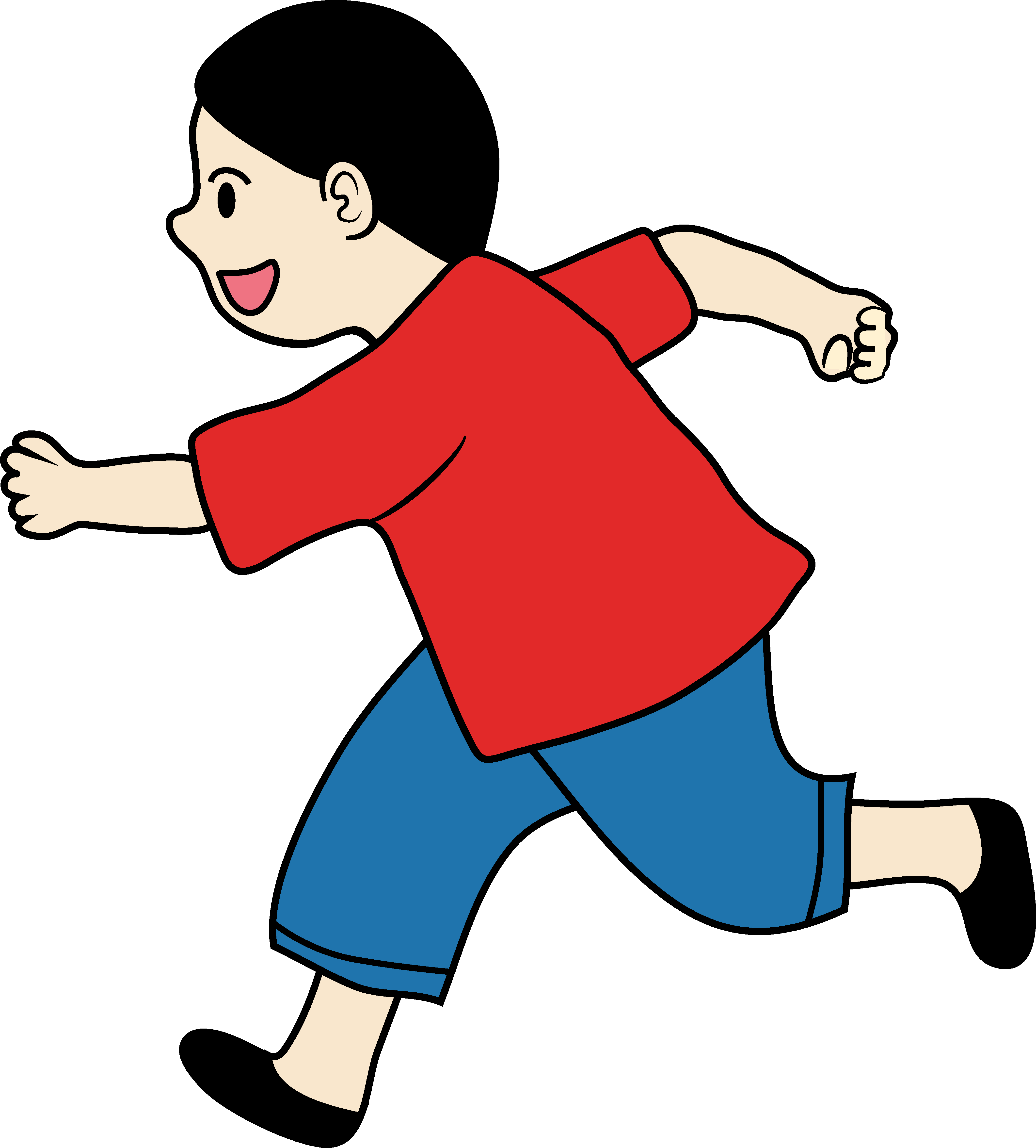 Clip Art Running - Running Boy Clip Art PNG with transparent background