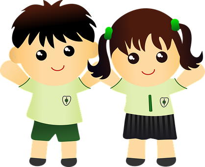 Cartoon Children Celebrating PNG with transparent background