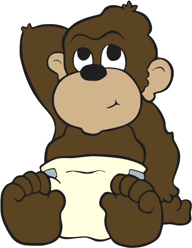 Cartoon Chimpanzee Diaper