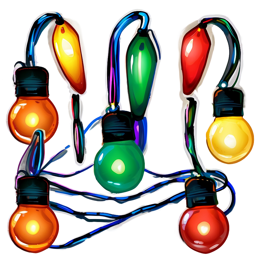 Cartoon Christmas Lights Arrangement Png Mys