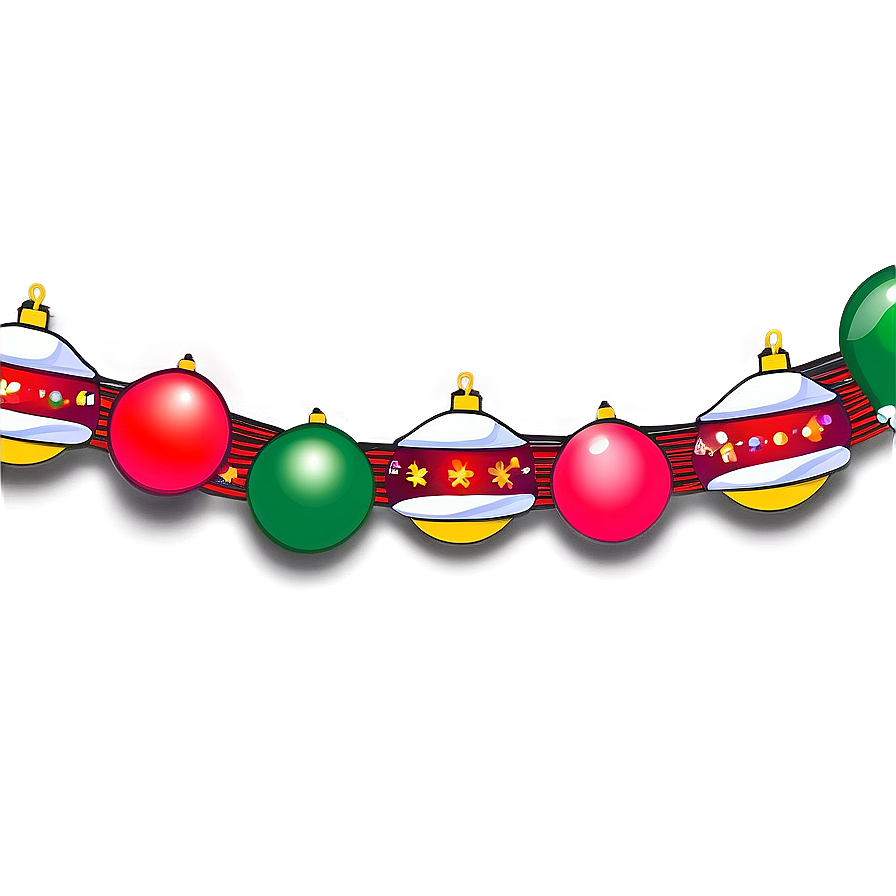 Cartoon Christmas Lights Border Png 7