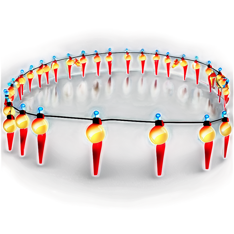 Cartoon Christmas Lights Path Png 8