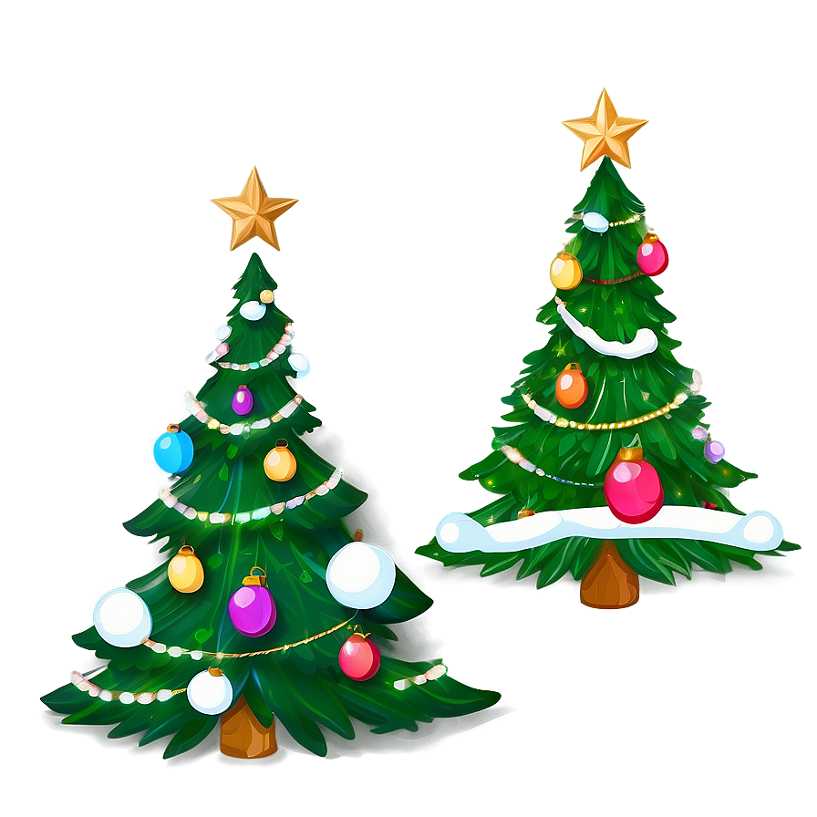 Cartoon Christmas Tree Holiday Spirit Png 06132024