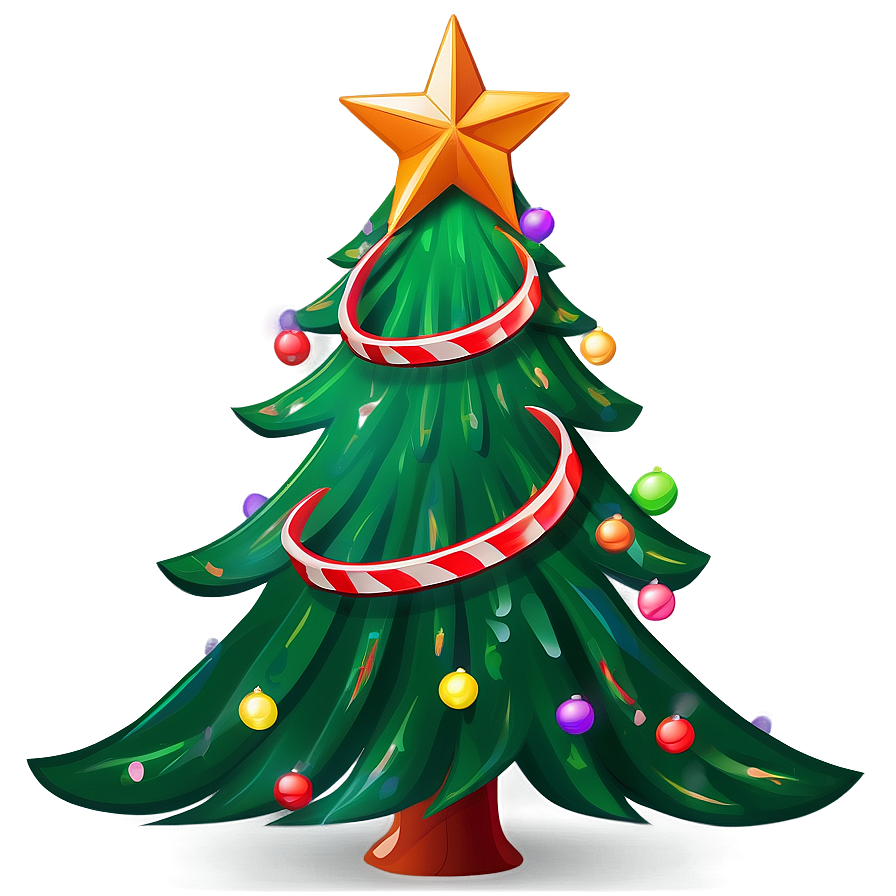 Cartoon Christmas Tree PNG cjr56 PNG with transparent background