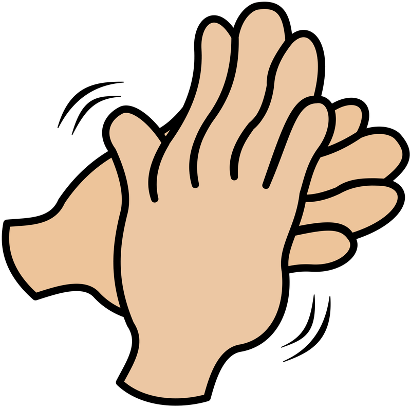 Cartoon Clapping Hands PNG with transparent background
