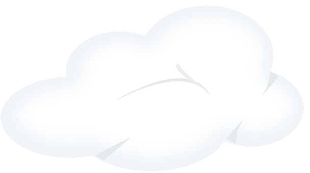 Cartoon Cloud Graphic PNG with transparent background