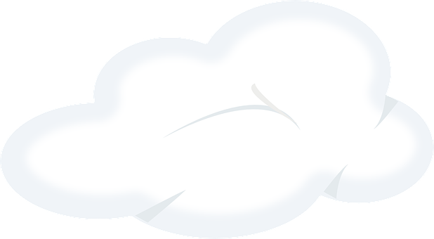 Cartoon Cloud Graphic PNG with transparent background