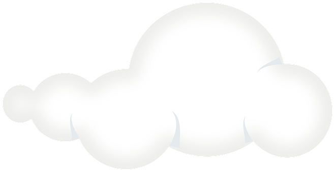 Cartoon Cloud Vector Illustration PNG with transparent background